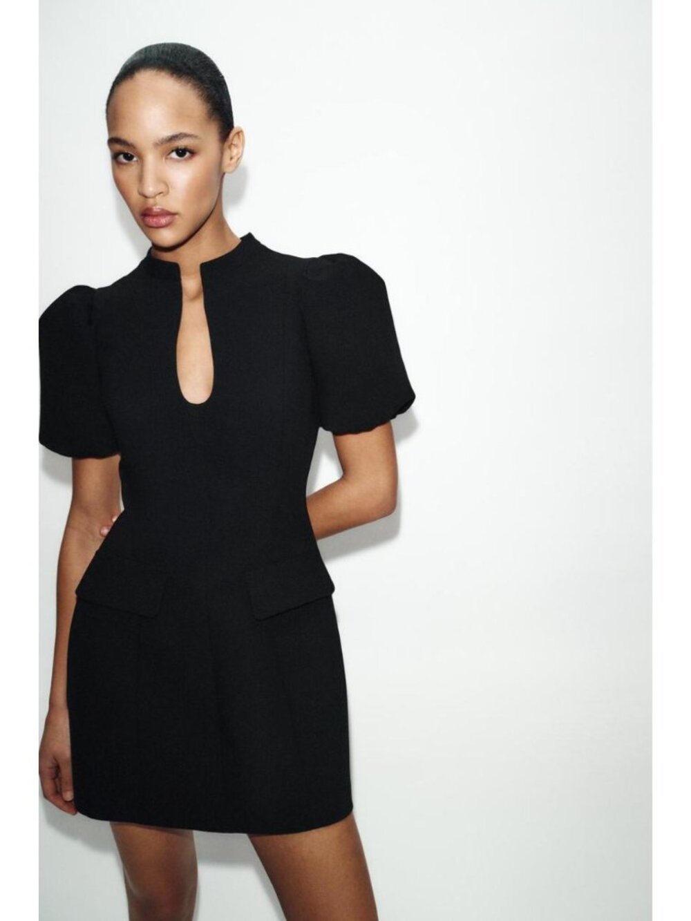 ZARA SHORT PUFF SLEEVE DRESS